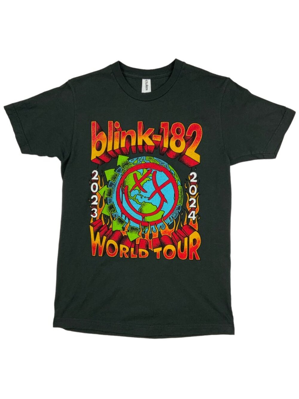 Blink 182 Tultex Graphic Band T-Shirt S Black 23-24 World Tour